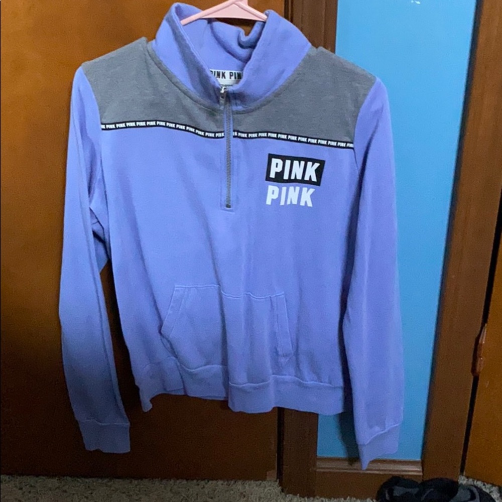 PINK collared zip up